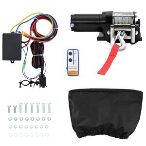 vidaXL Electric Winch PVC Black