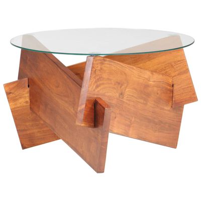 vidaXL Coffee Table 60 cm Solid Acacia Wood