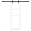vidaXL Sliding Door ORKDAL White and Black 73.5 x 211 cm