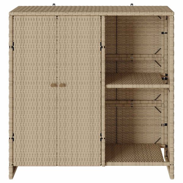vidaXL Storage Cabinet with Shelf Beige 100 x 36 x 102 cm Rattan