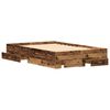 vidaXL Bed Frame with Drawer Old Wood 120 x 190 cm Engineered Wood