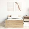 vidaXL Bed Frame without Mattress Sonoma Oak 100x200 cm Engineered Wood