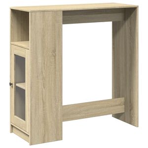 vidaXL Bar Table | Sonoma oak | Engineered wood | Storage | Bar Table