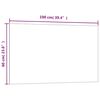 vidaXL Wall-mounted Magnetic Board Black 100x60 cm Tempered Glass