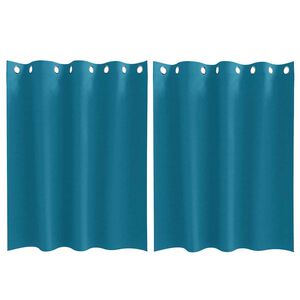 vidaXL Blackout Curtains with Rings 2 pcs Turquoise 140 x 140 cm