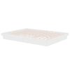vidaXL Bed Frame without Mattress White Solid Wood 140x190 cm