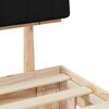 vidaXL Bed Frame with Upholstered Headboard Black 180 x 200 cm