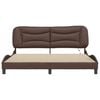 vidaXL Bed Frame with LED without Mattress "Hvar" Brown 180x200 cm