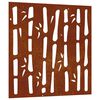 vidaXL Garden Wall Decoration 55x55 cm Corten Steel Bamboo Design
