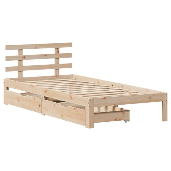 vidaXL Bed Frame with Drawers without Mattress 100x200 cm