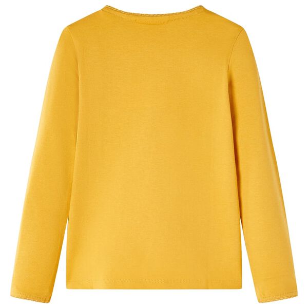 Kids' T-shirt with Long Sleeves Dark Ochre 140