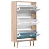 Finori Shoe Cabinet 42 Sonoma Oak and Tricolour