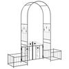 vidaXL Garden Arch with Lock Black 203 x 50 x 218 cm