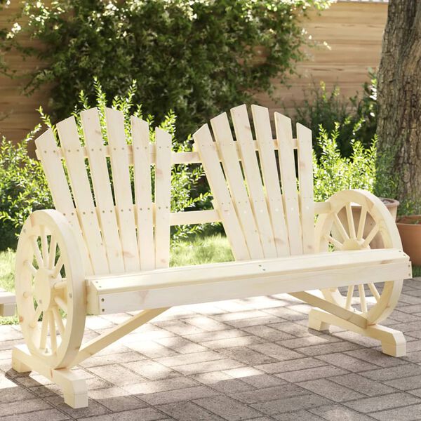 vidaXL Garden Adirondack Chair 2-Seater Solid Wood Fir