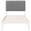 vidaXL Bed Frame with Upholstered Headboard Light Grey 75 x 190 cm