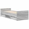 vidaXL Bed Frame without Mattress Grey Sonoma 90x190 cm Single