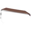 vidaXL Automatic Retractable Awning with LED Brown 500x350 cm