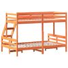 vidaXL Bunk Bed without Mattress 90x200/120x200 cm Wax Brown Solid Wood