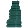 vidaXL 12 Piece Towel Set Green 360 gsm 100% Cotton