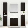 vidaXL Bathroom Furniture Set 5 pcs Black Oak Engineered Wood