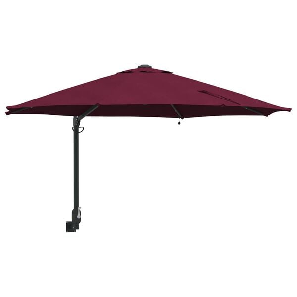 vidaXL Garden Parasol Manual Bordeaux Red 248 x 248 x 148 cm