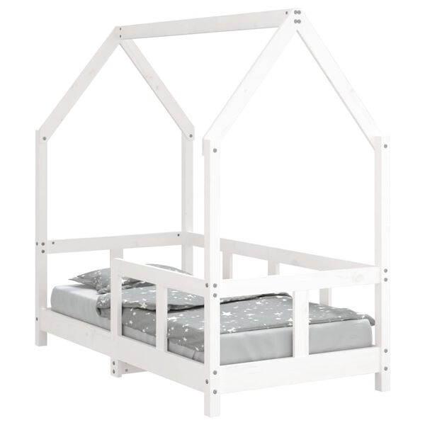 vidaXL Kids Bed Frame White 70x140 cm Solid Wood Pine
