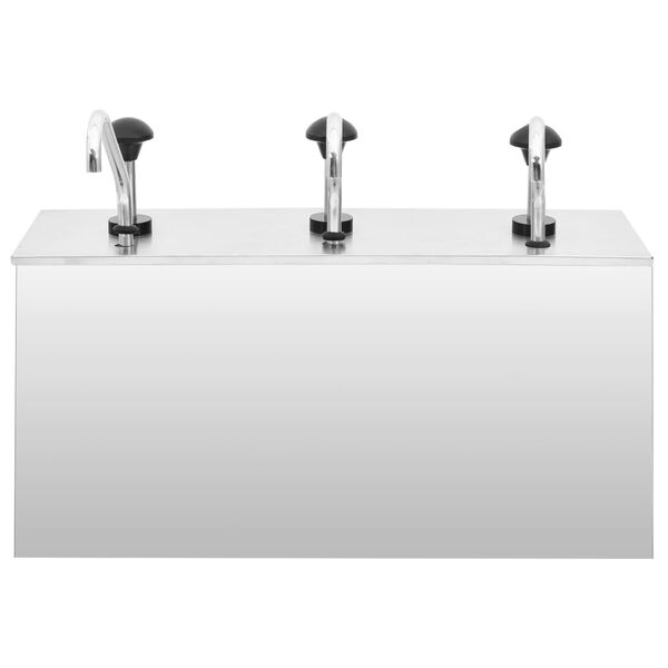 vidaXL Sauce Dispenser Stainless Steel 3 x 3.5 L