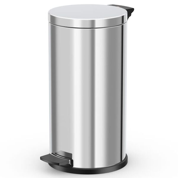 Hailo Pedal Bin Solid L 18L Stainless Steel with Galvanized Inner Bin