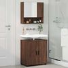 vidaXL Bathroom Furniture Set 2 pcs Brown Oak Engineered wood & Metal