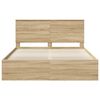 vidaXL Bed Frame with Headboard Sonoma 160 x 200 cm Solid Pine Wood