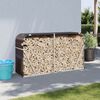 vidaXL Log Holder Brown 180x45x100 cm Galvanised Steel