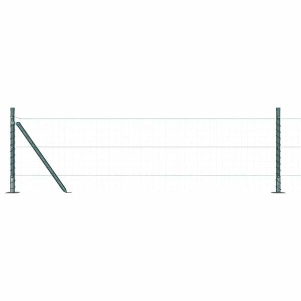 vidaXL Fence Post Other 52 pcs Grey 3.2 x 3.2 x 50 cm Steel