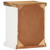 vidaXL Nightstand White and Brown 40x30x50 cm Solid Rough Mango Wood