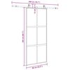 vidaXL Sliding Door with Hardware Set Black 90x205 cm Tempered Glass