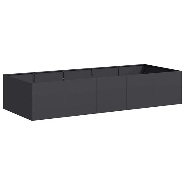 vidaXL Planter Black 200x80x40 cm Steel