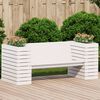 vidaXL Planter Bench White 167.5x60x65 cm Solid Wood Pine