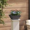 vidaXL Garden Planter Black 35 x 35 x 15 cm Cold-rolled Steel