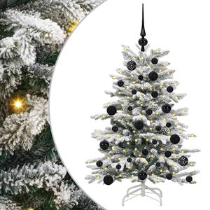 vidaXL Artificial Hinged Christmas Tree White 120 cm PE and PVC