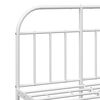 vidaXL Metal Bed Frame without Mattress with Headboard White 120x190cm