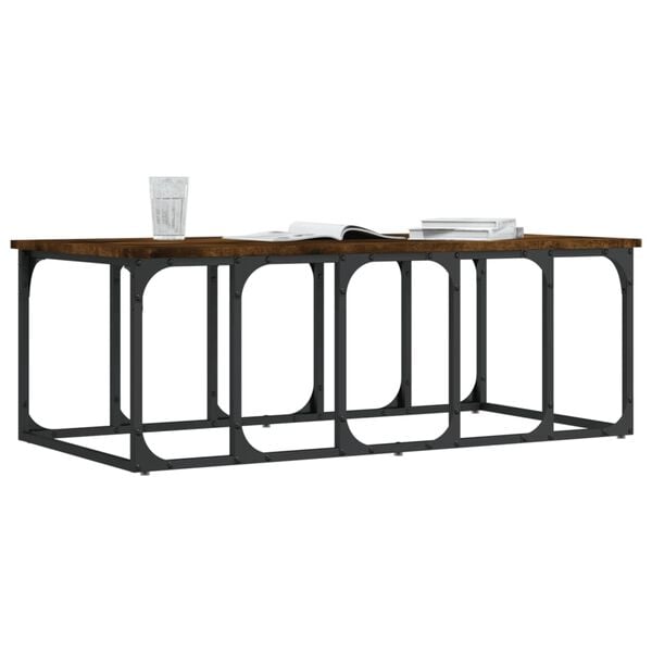 vidaXL Coffee Table Smoked Oak 100x50x35.5 cm Engineered Wood