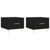 vidaXL Coffee Tables 2 pcs Black 50x50x40 cm Engineered Wood