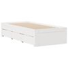 vidaXL Bed Frame without Mattress with Drawers White 90x190 cm Single Solid Wood Pine
