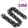 vidaXL Christmas Garland with LED Lights 10 m Black