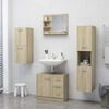 vidaXL Bathroom Mirror Sonoma Oak 60x10.5x45 cm Engineered Wood