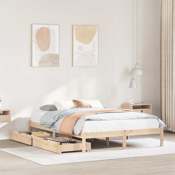 vidaXL Bed Frame without Mattress 120x200 cm Solid Wood Pine