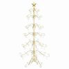 vidaXL Metal Christmas Tree with Stand Gold 215 cm Powder-coated steel