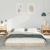 vidaXL Bed Frame Brown 140 x 210 cm Solid Pine Wood