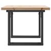 vidaXL Coffee Table O-Frame 80x50x40.5 cm Solid Wood Pine and Steel