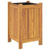 vidaXL Garden Planter with Liner 31x31x50 cm Solid Wood Acacia
