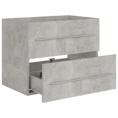vidaXL Sink Cabinet Concrete Grey 60x38.5x48 cm Engineered Wood